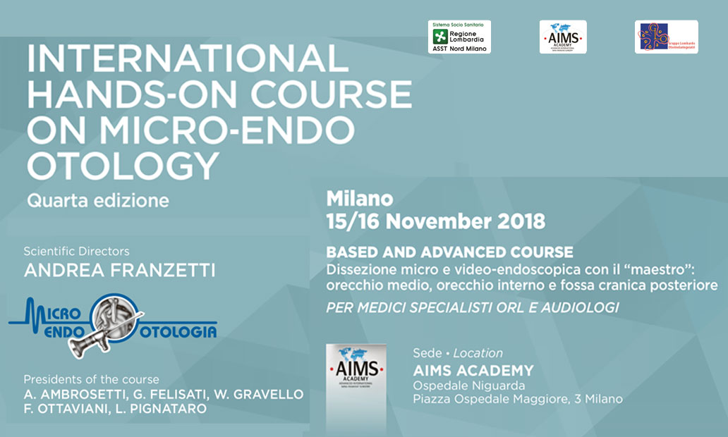 International hands-on course on micro-endo otology – 4a edizione