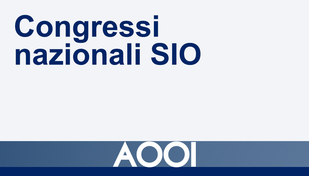 Congressi nazionali SIO